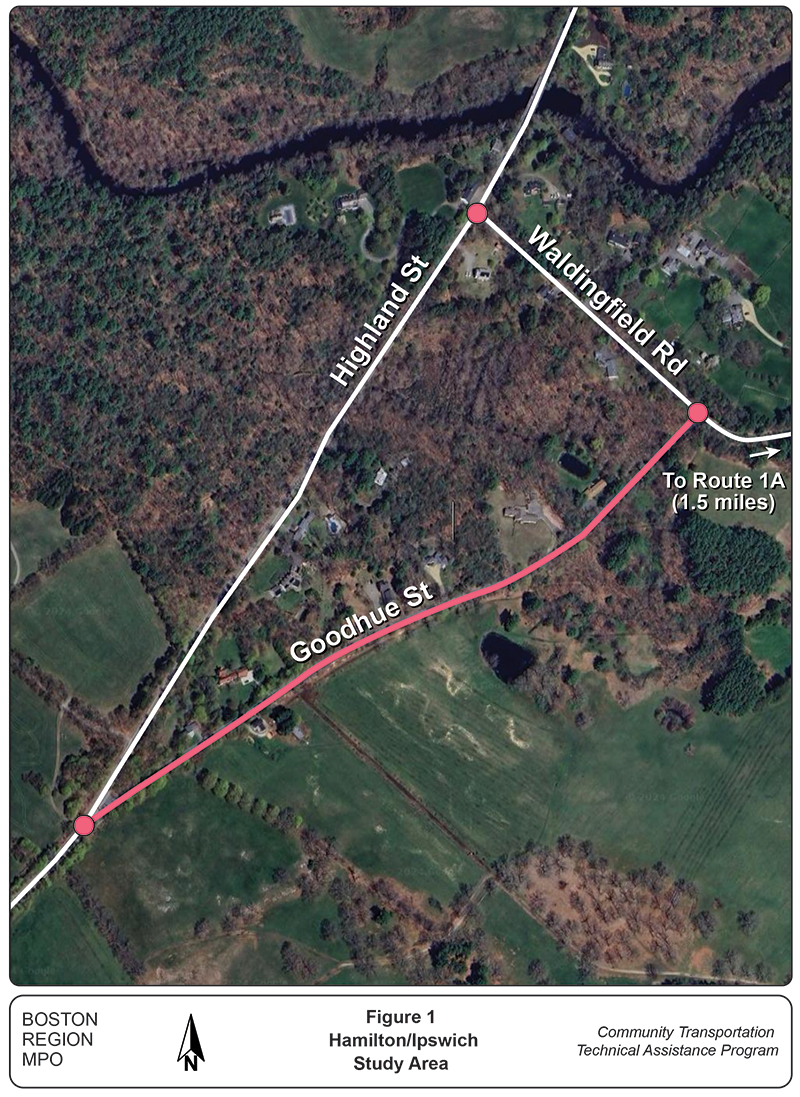 Figure of the study area in Hamilton and Ipswich, Massachusetts Figure of the study area in Hamilton and Ipswich, Massachusetts